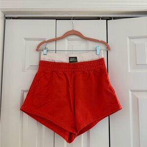 Daily Drills Bold Red Athletic Shorts